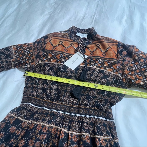 Cleobella Black and Brown Patterned Mini Dress‎ XS - Picture 10 of 14